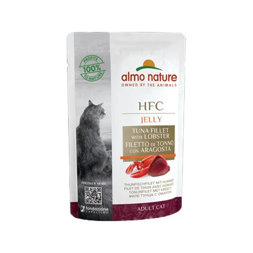 Almo Nature HFC Jelly Kattenvoer - Maaltijdzakje - Tonijnfilet Met Kreeft 2 Almo Nature HFC Jelly Kattenvoer - Maaltijdzakje - Tonijnfilet Met Kreeft - Afbeelding 2