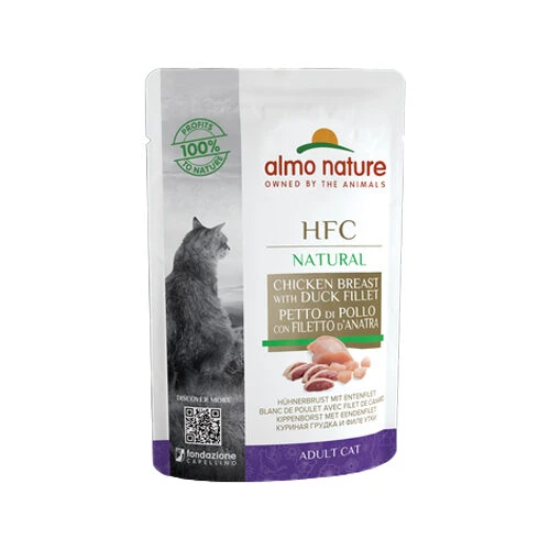 Almo Nature HFC Natural Kattenvoer - Maaltijdzakje - Kip & Eend - Afbeelding 2