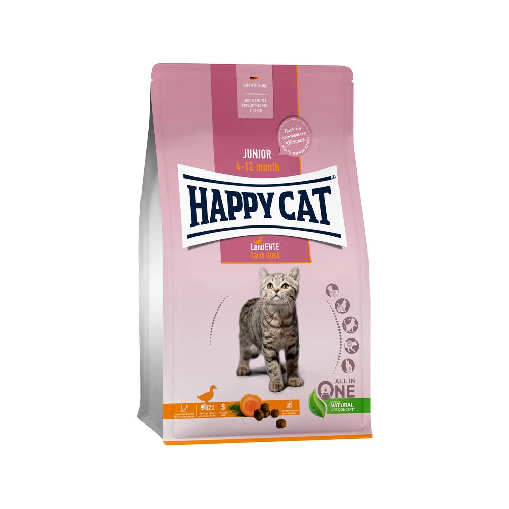 Happy Cat Junior Kattenvoer - Eend