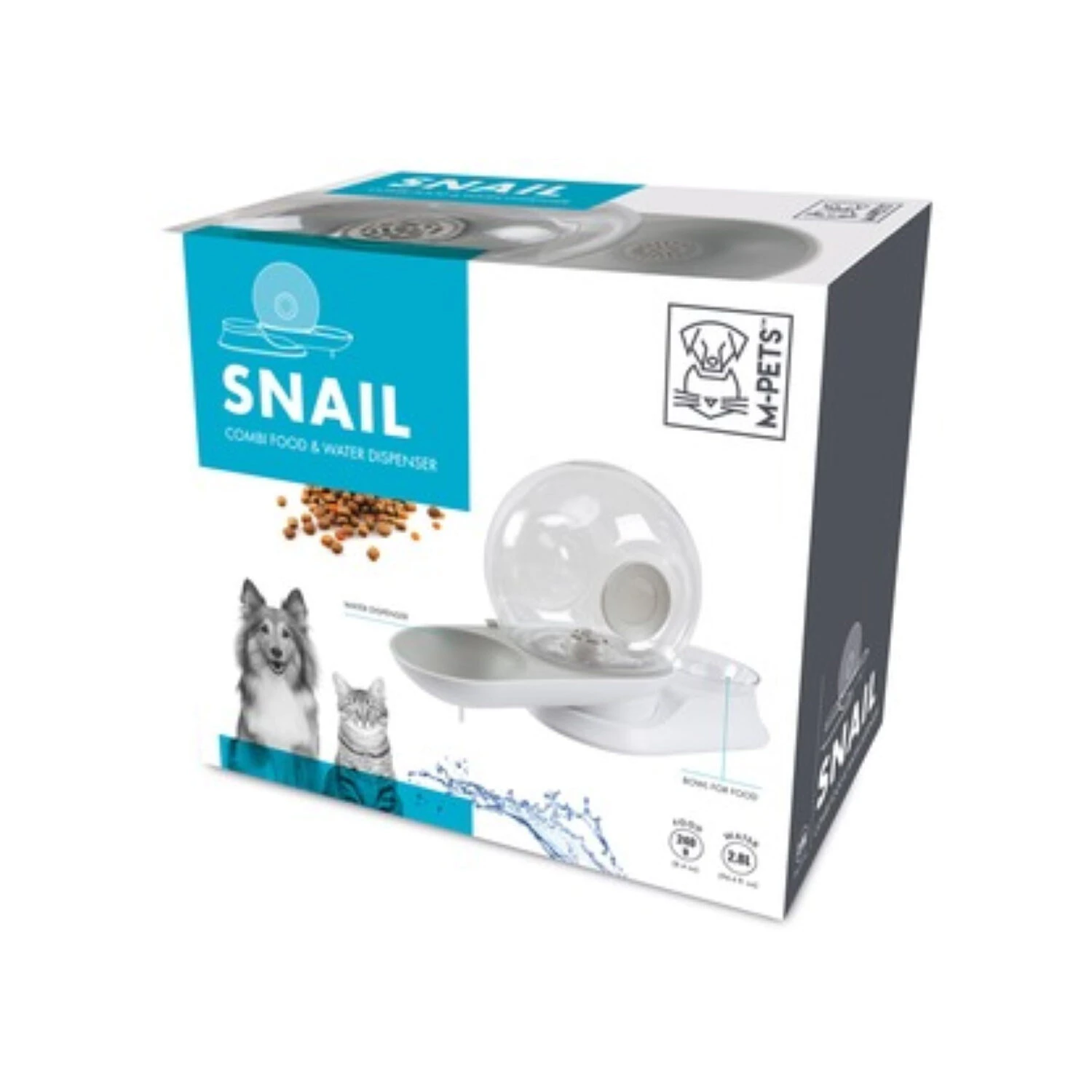 M-Pets Snail Combi Voedsel En Waterdispenser 3 M-Pets Snail Combi Voedsel En Waterdispenser - Afbeelding 3